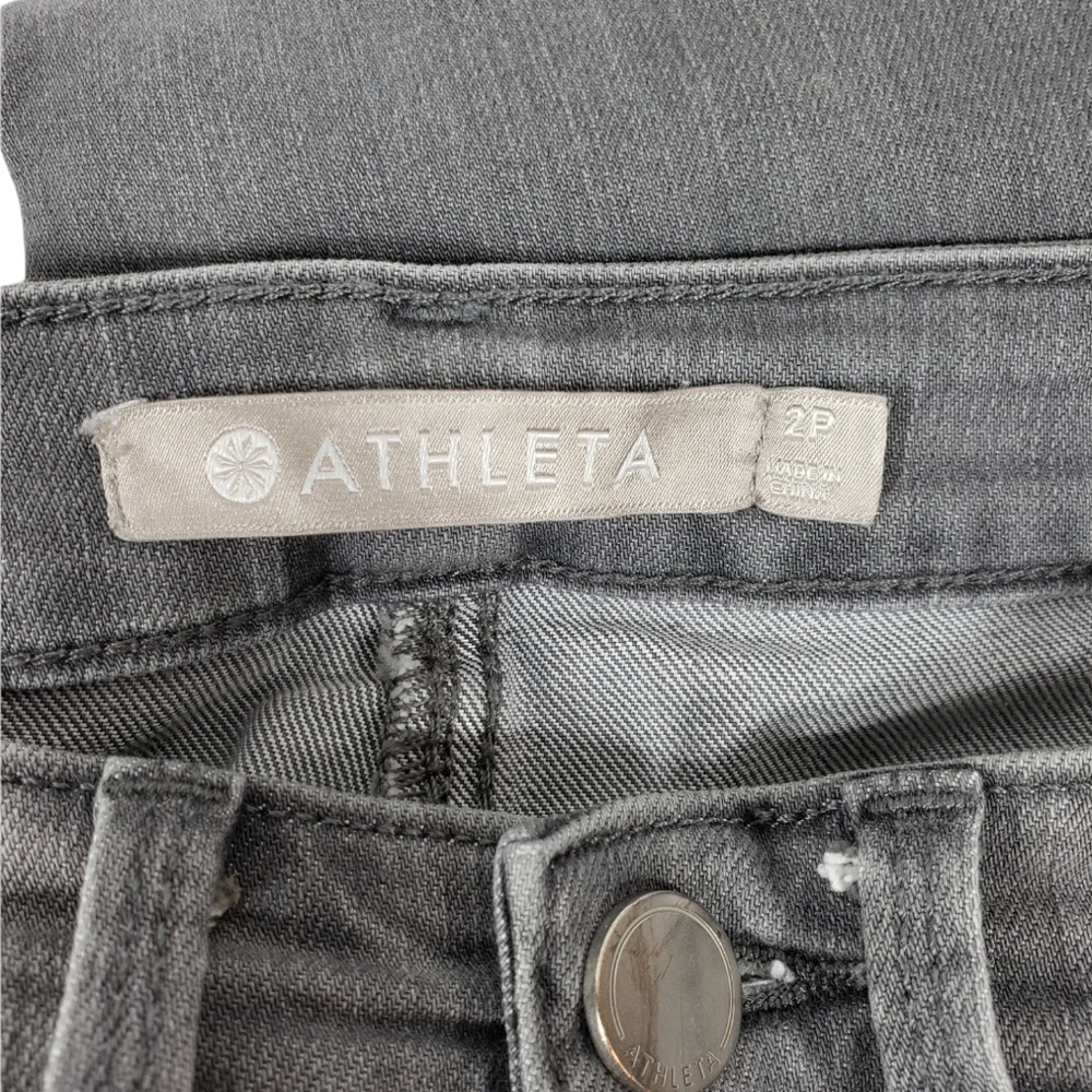 Athleta Grey SCULPTEK Skinny Jeans Tights Grey Wash Movement Size 2P - Picture 11 of 15